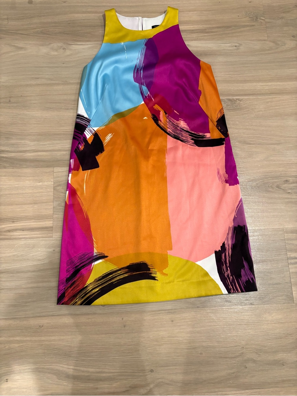 ✨ Ann Taylor Abstract Colorblock Shift Dress - Sleeveless - Size 8
